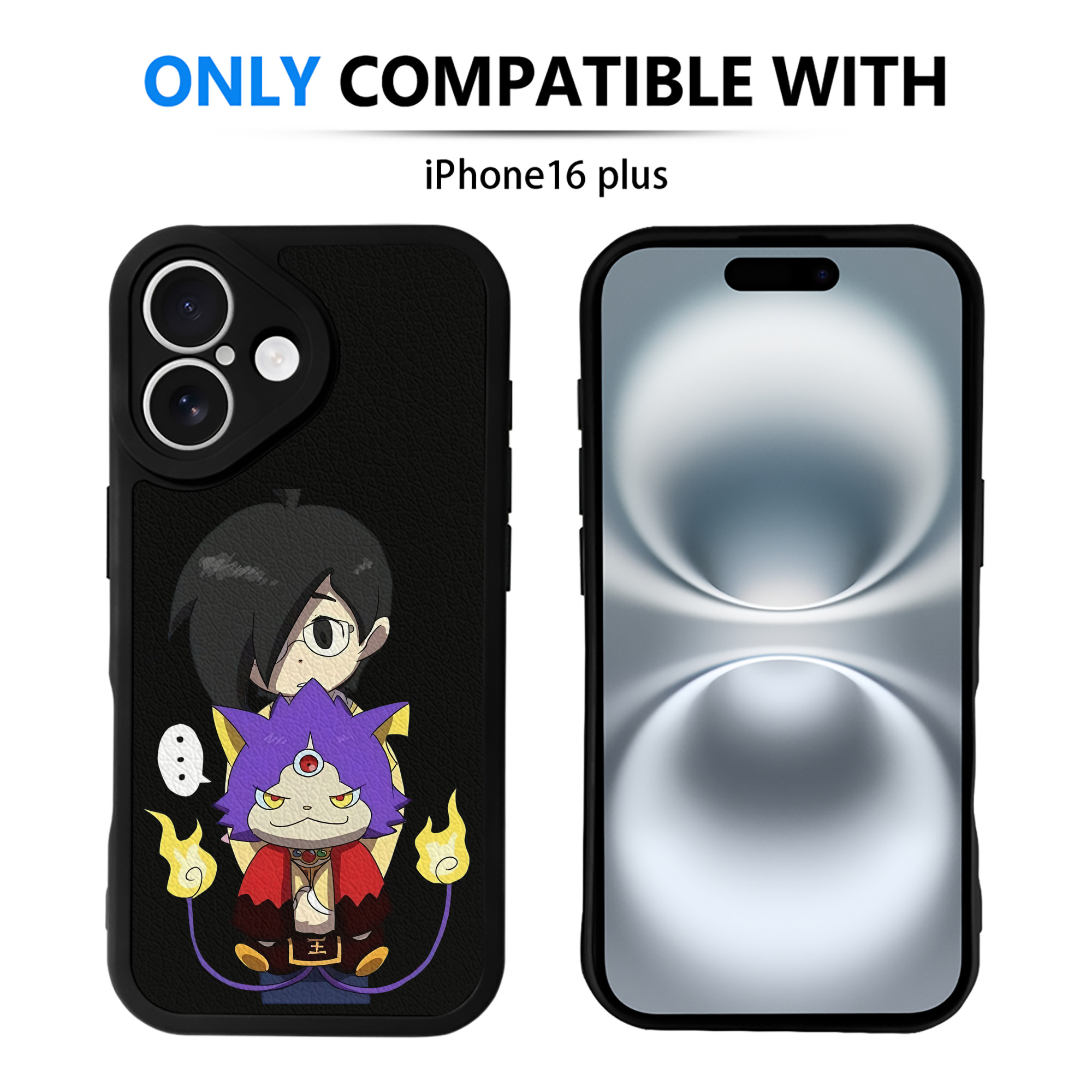 （画像用） 妖怪ウォッチ Yo-kai Watch 【iPhone 16シリーズ対応】シリコンスマホケース（レザー調） 材質：シリコン